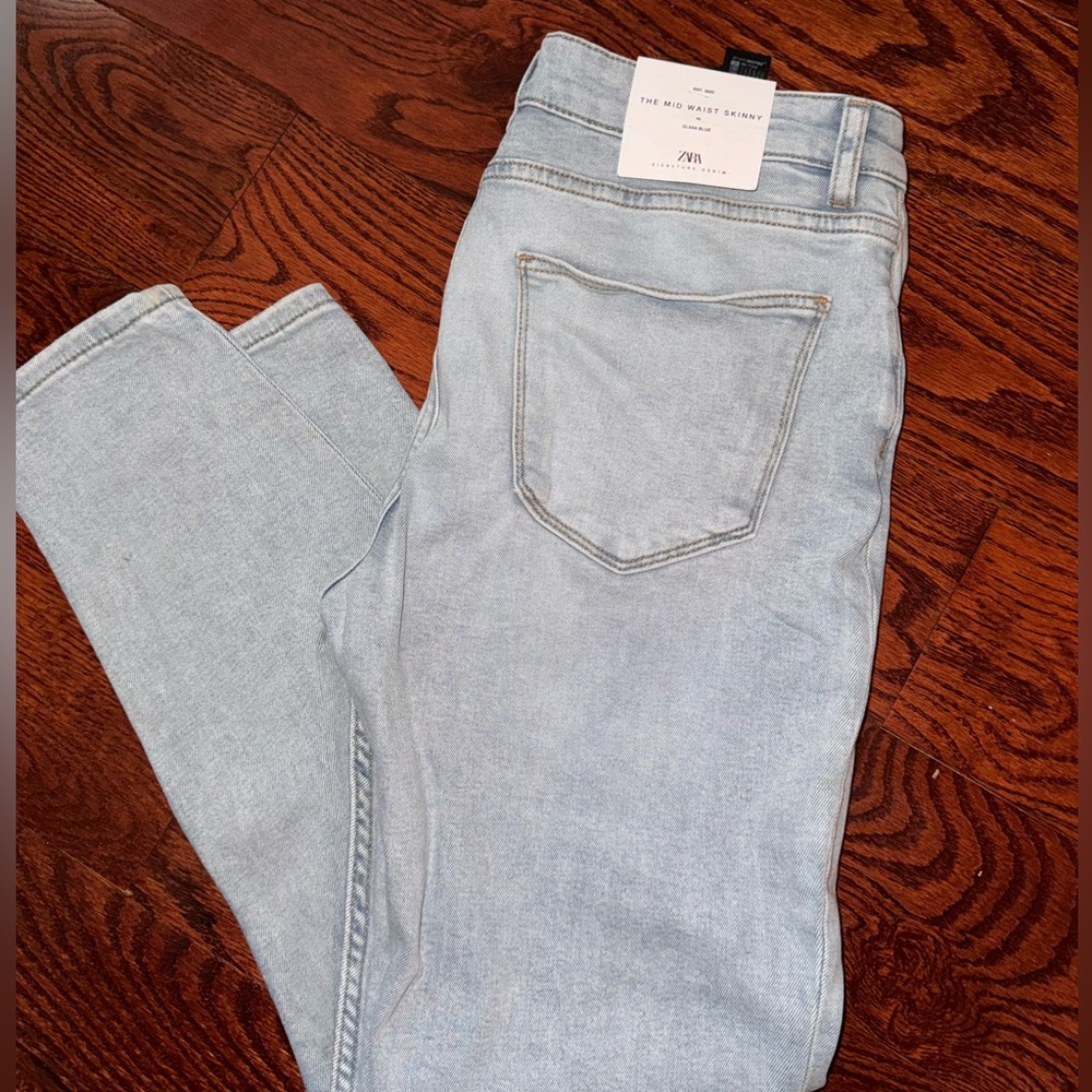 zara mid waist skinny jeans